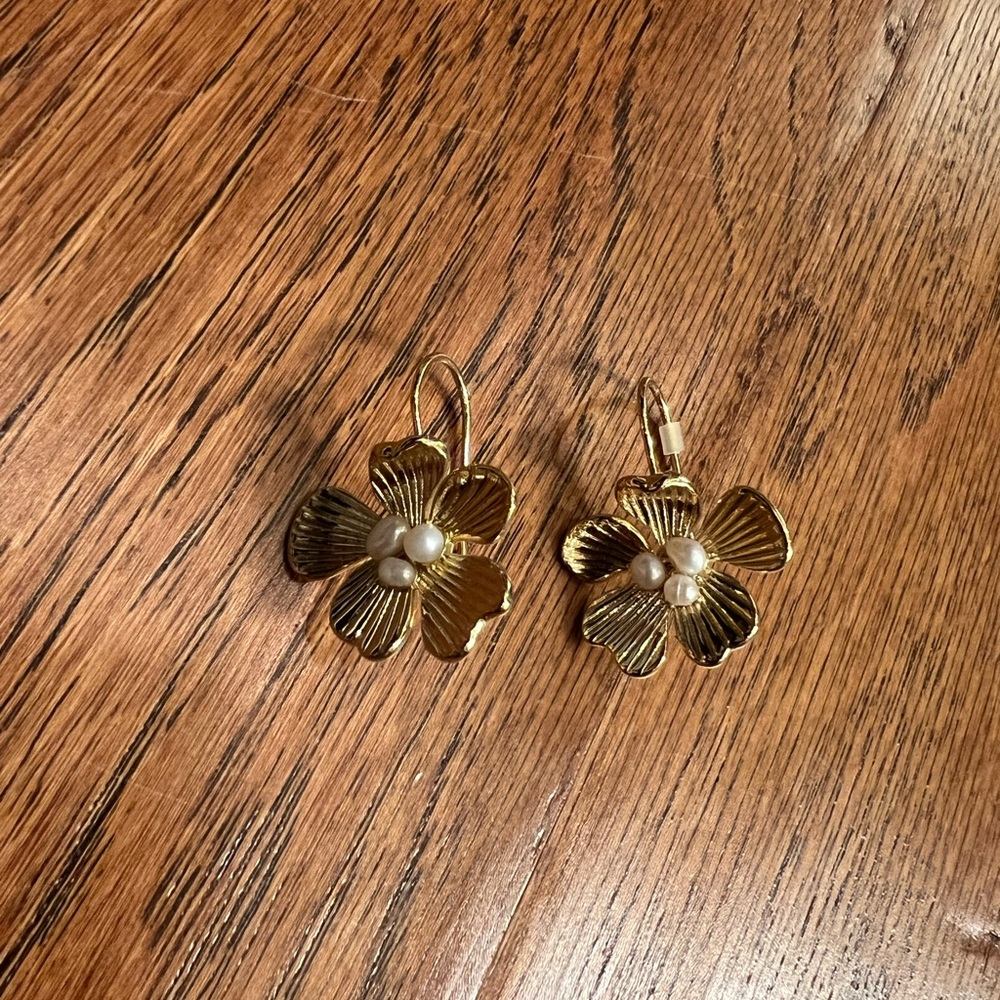 Baublebar Gold Floral Earrings